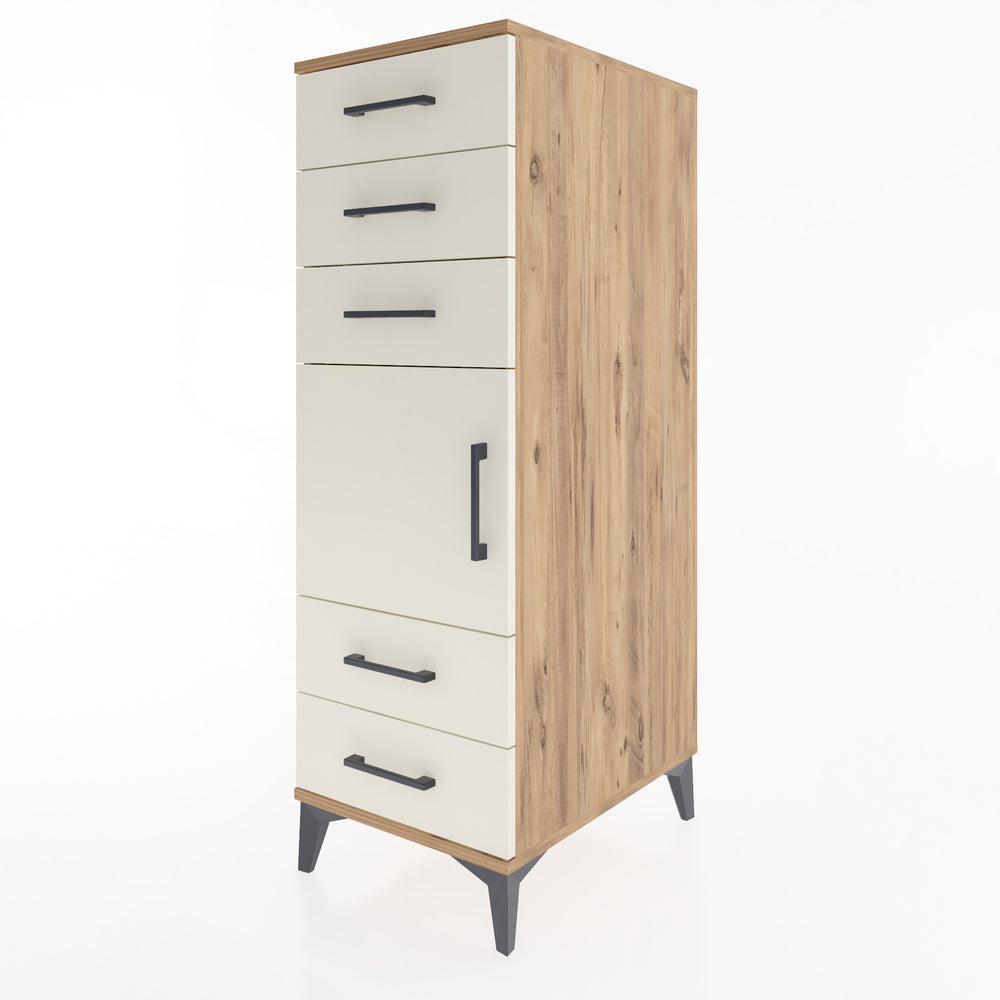 Woodntry Modular Cabinet Pine 44x59x122 cm with Doors and Drawers KC65-3