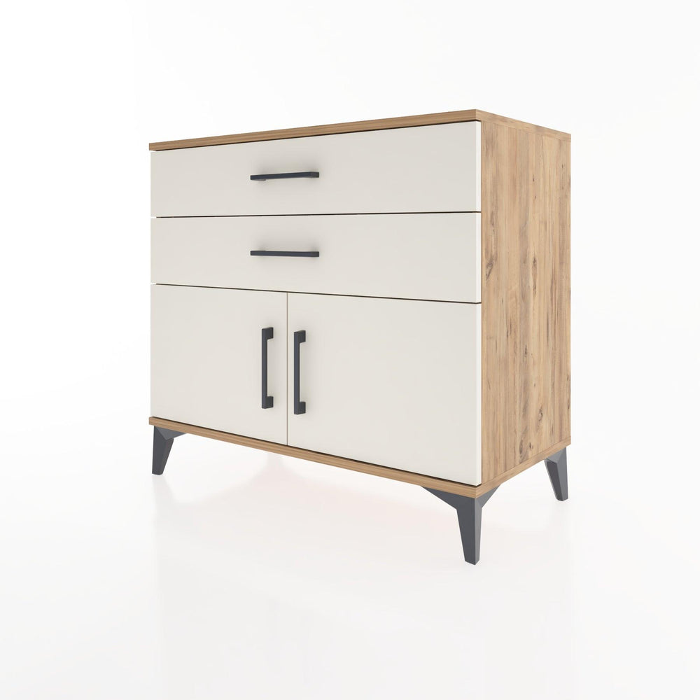 Woodntry Modüler Şifonyer Çam 88x44x68 cm Kapaklı ve Çekmeceli KC15-3