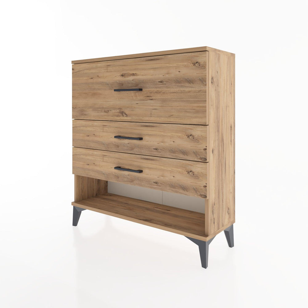 Woodntry Modular Dresser Pine 88x30x84 cm with Drawers and Shelves CR15-3
