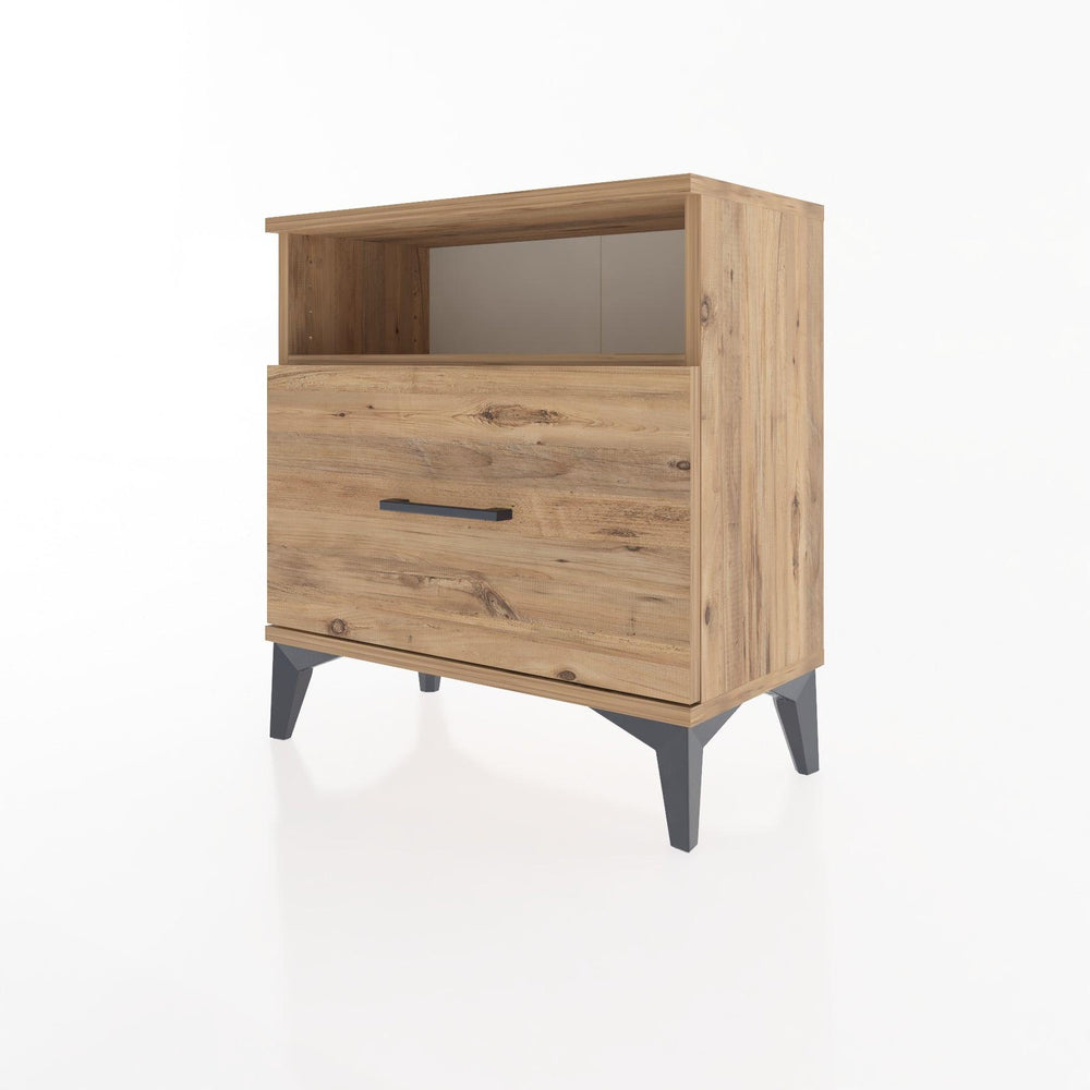 Woodntry Modular Nightstand Pine 60x30x52 cm with Drawers and Shelves CR15-3