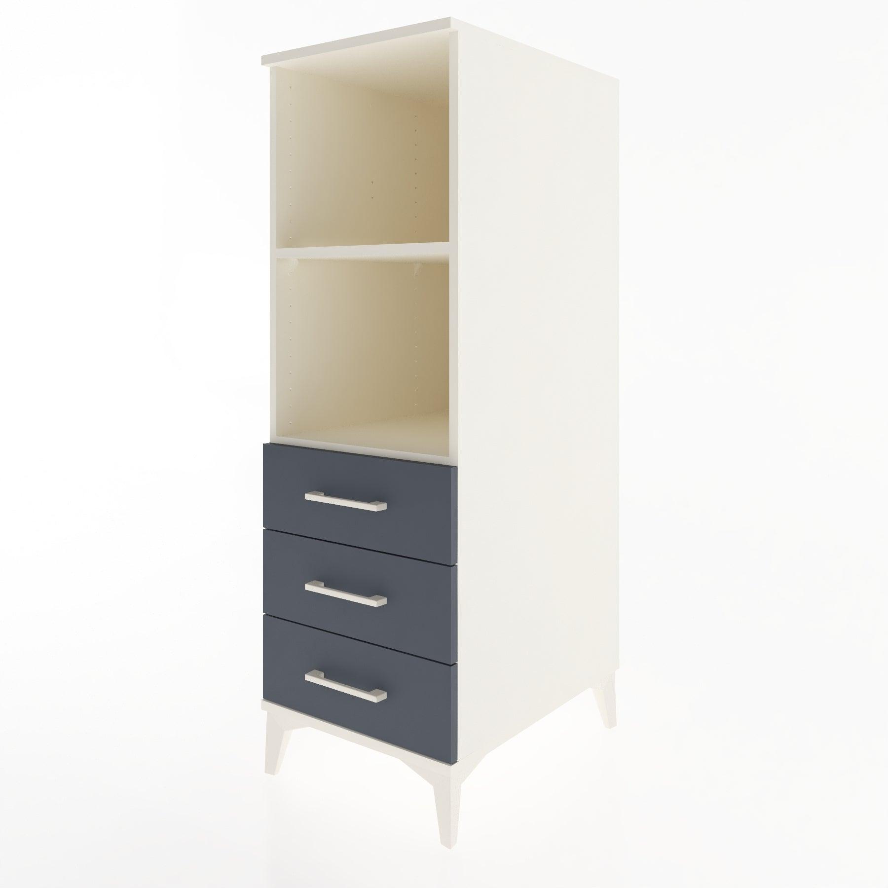 Woodntry Modular Cabinet Moonstone 44x59x122 cm with Drawers and Shelves CR116-1