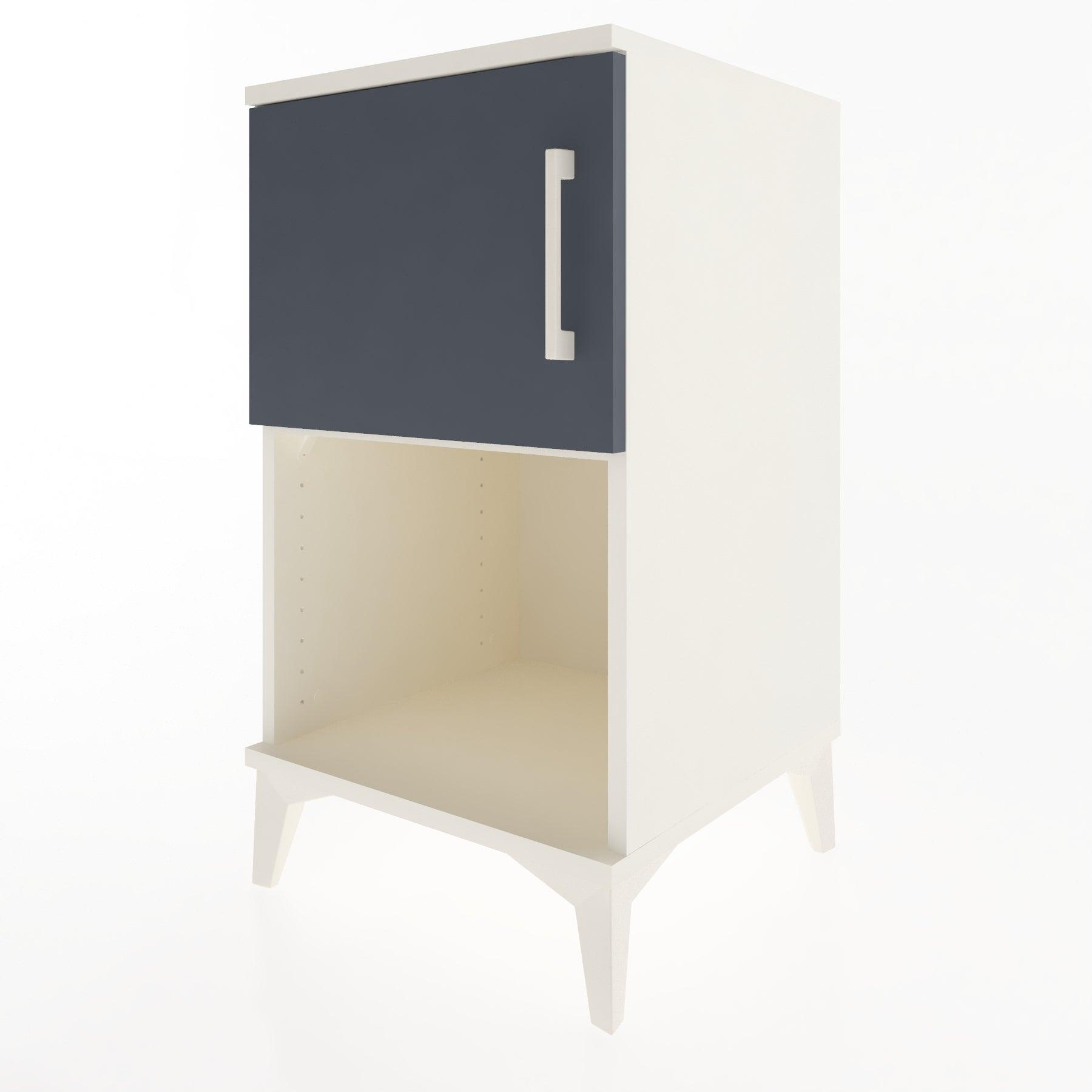 Woodntry Modular Nightstand Moonstone 44x44x68 cm with Cover and Shelf KR16-1