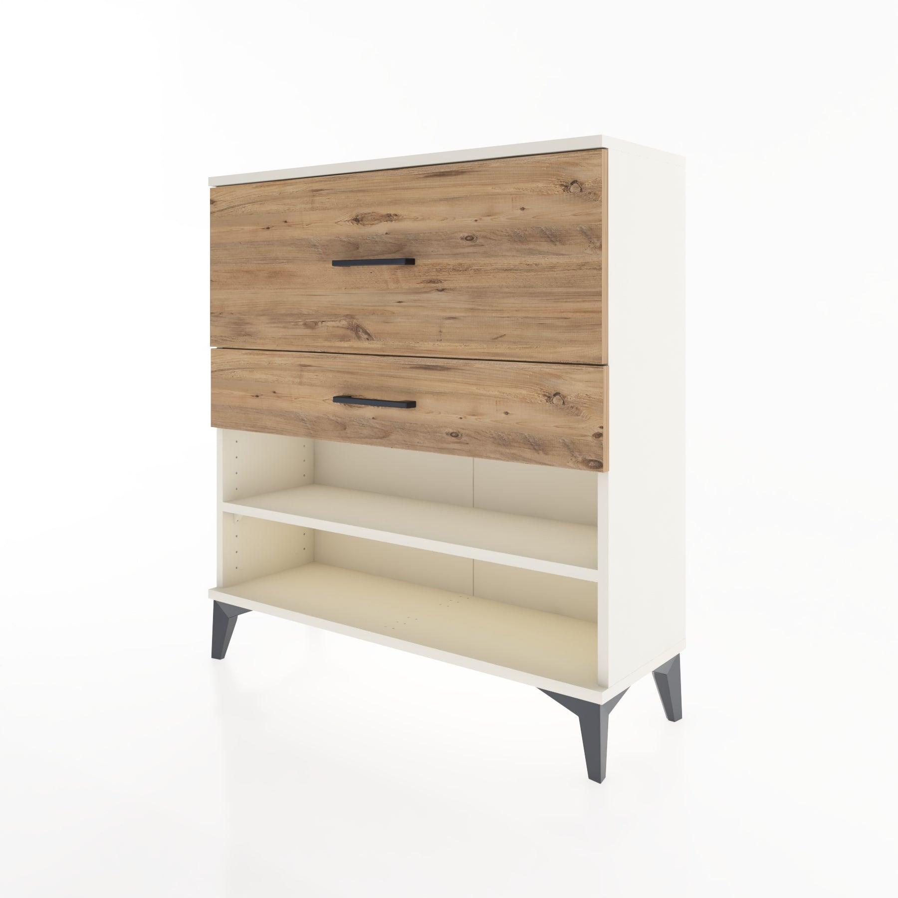 Woodntry Modular Dresser Moonstone 88x30x84 cm with Drawers and Shelves CR16-1