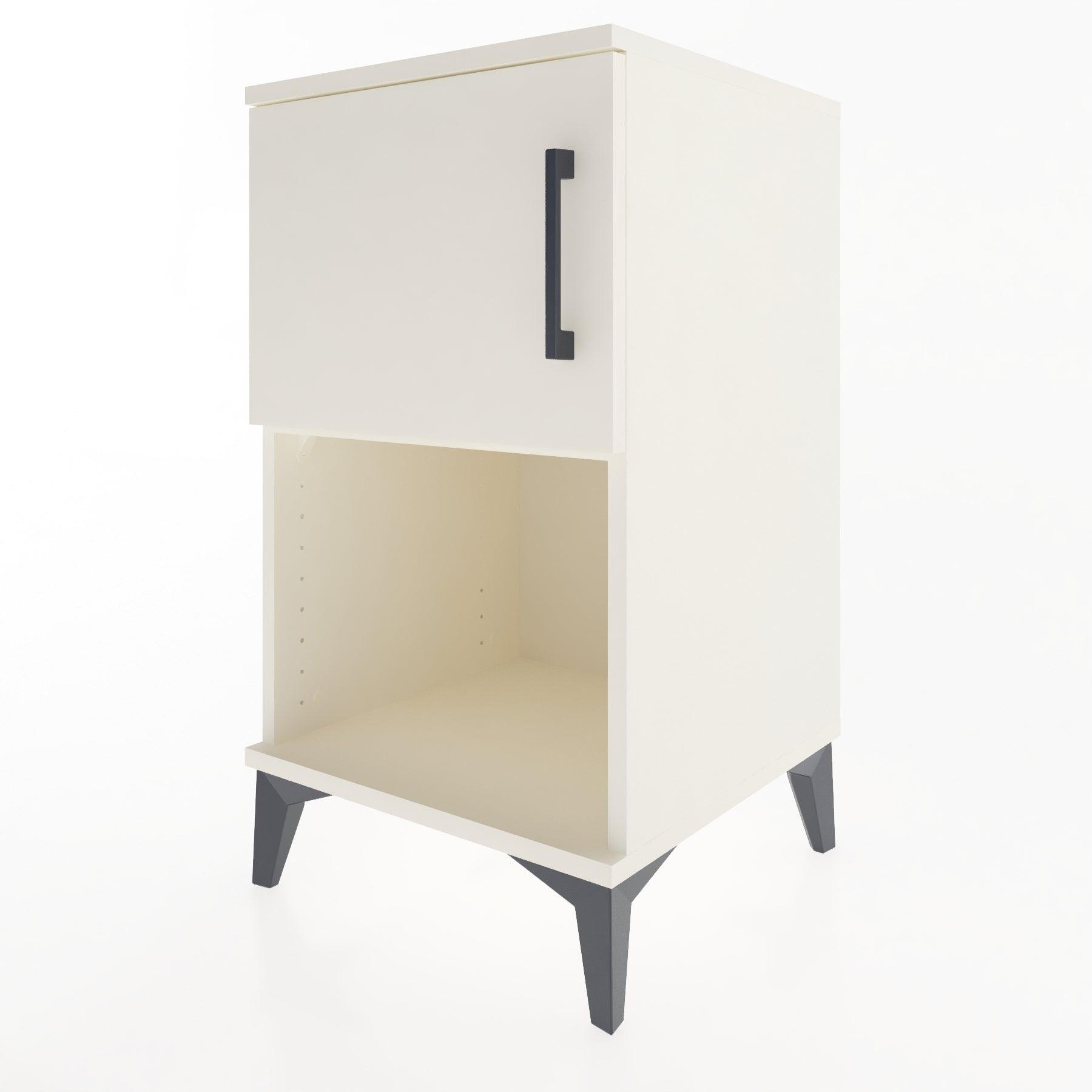 Woodntry Modular Nightstand Moonstone 44x44x68 cm with Cover and Shelf KR16-1