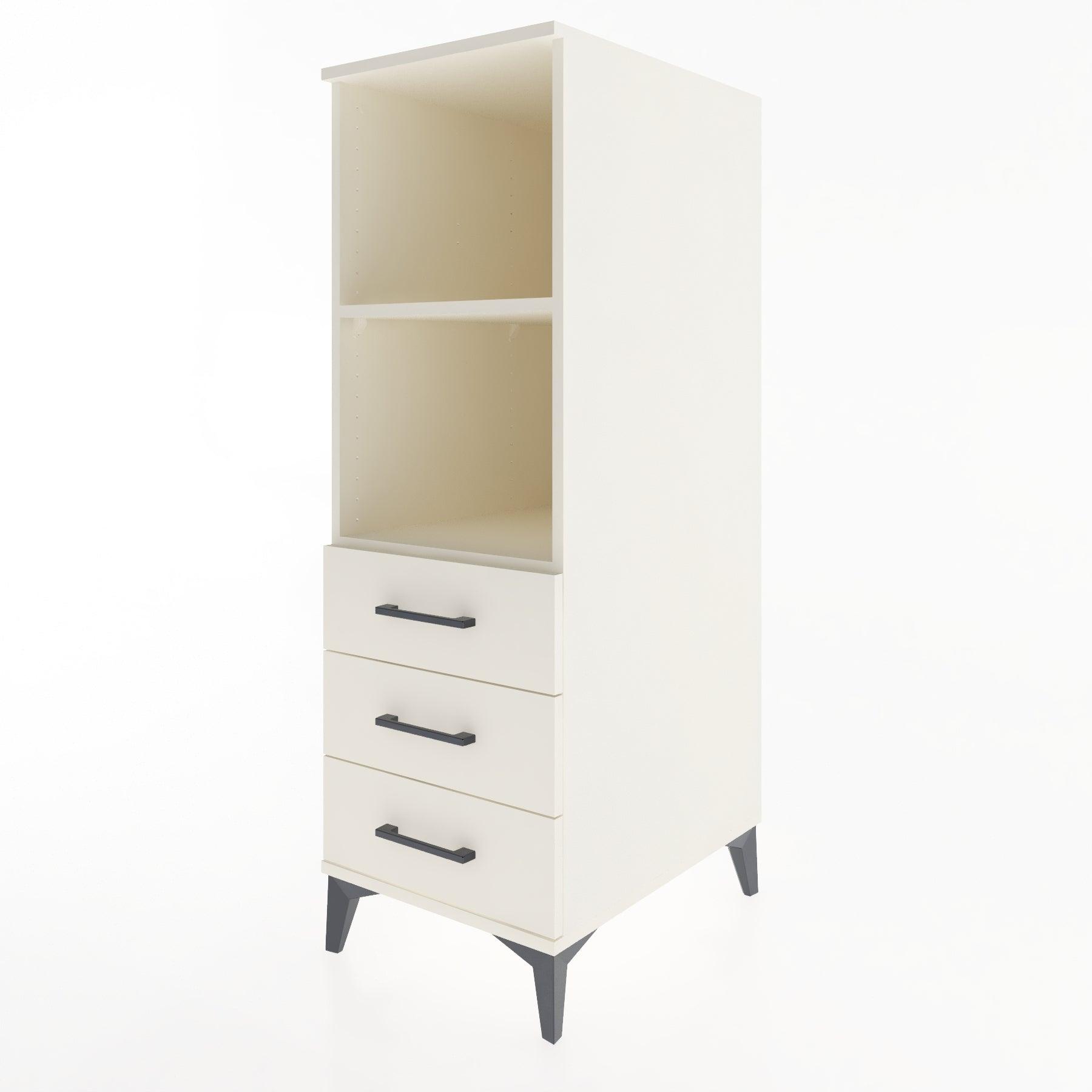 Woodntry Modular Cabinet Moonstone 44x59x122 cm with Drawers and Shelves CR116-1