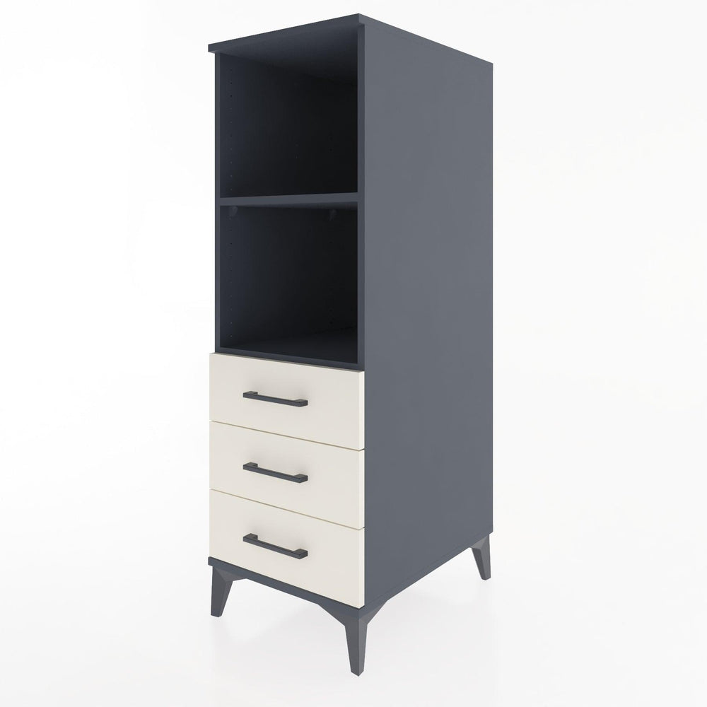 Woodntry Modular Cabinet Anthracite 44x30x122 cm with Drawers and Shelves CR116-2