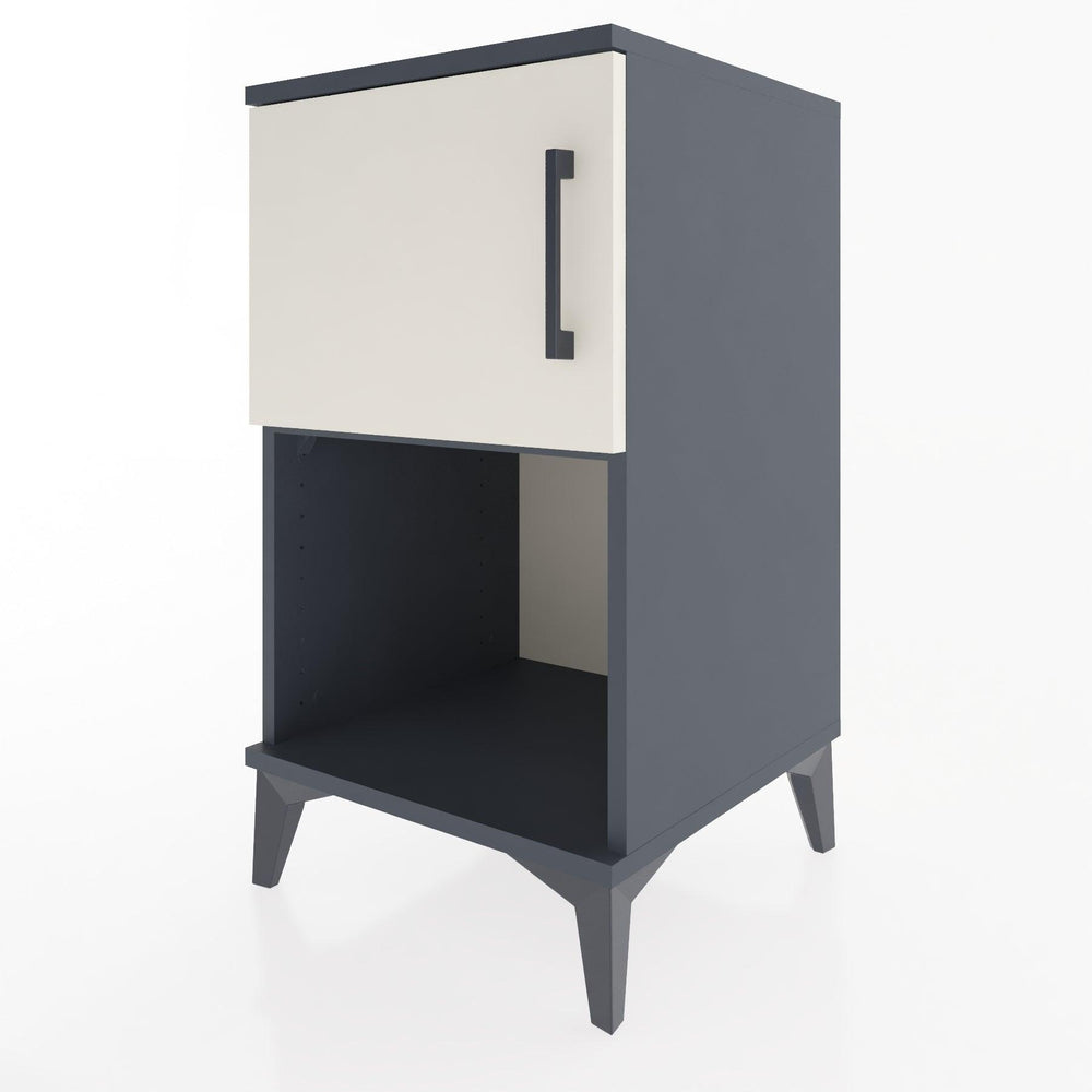Woodntry Modular Nightstand Anthracite 44x44x68 cm with Cover and Shelf KR16-2