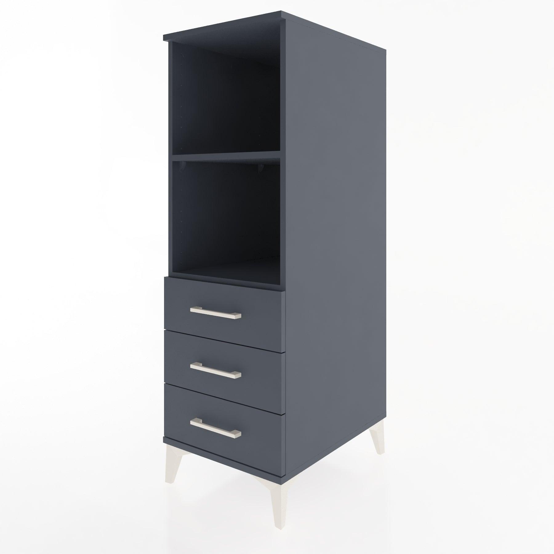 Woodntry Modular Cabinet Anthracite 44x30x122 cm with Drawers and Shelves CR116-2