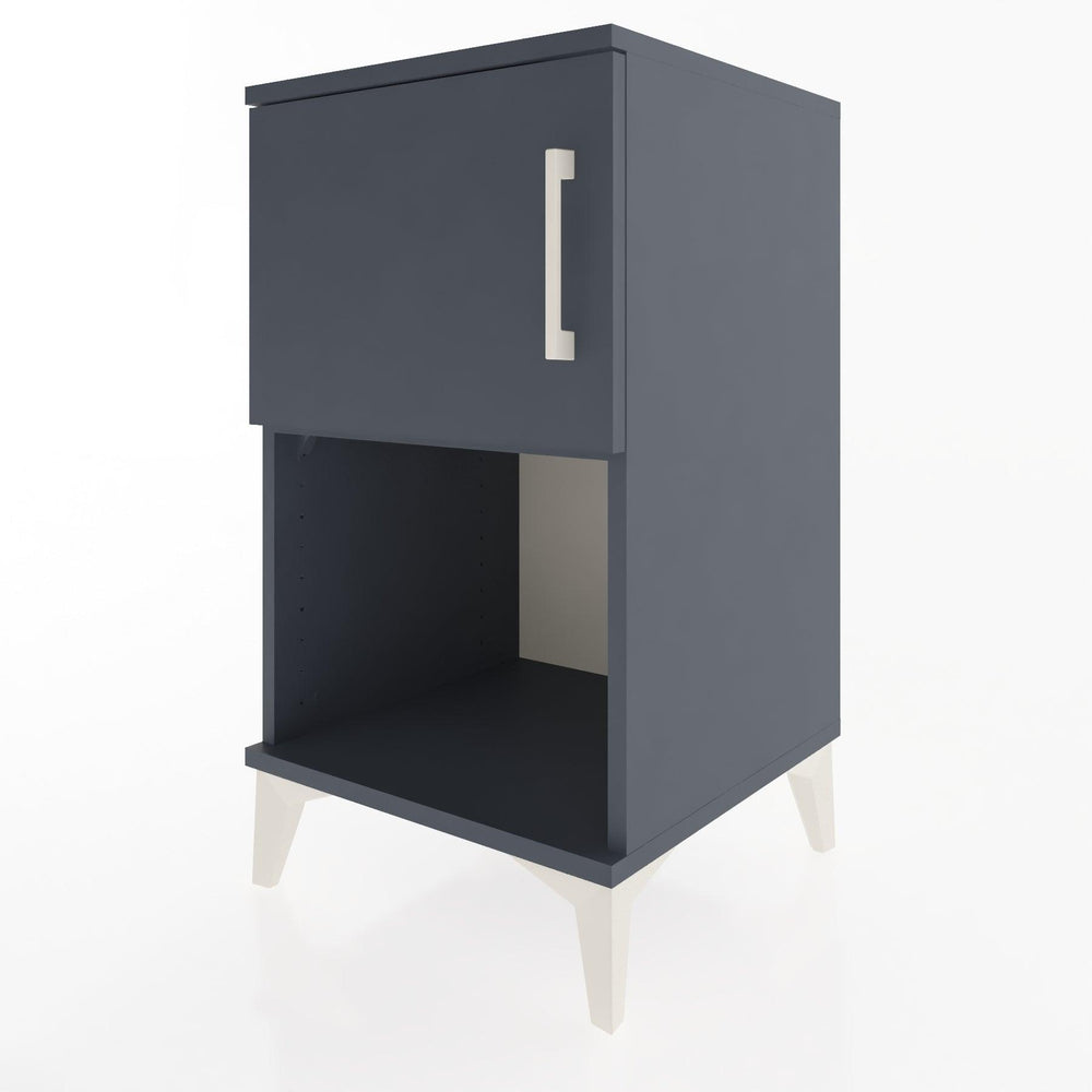 Woodntry Modular Nightstand Anthracite 44x44x68 cm with Cover and Shelf KR16-2