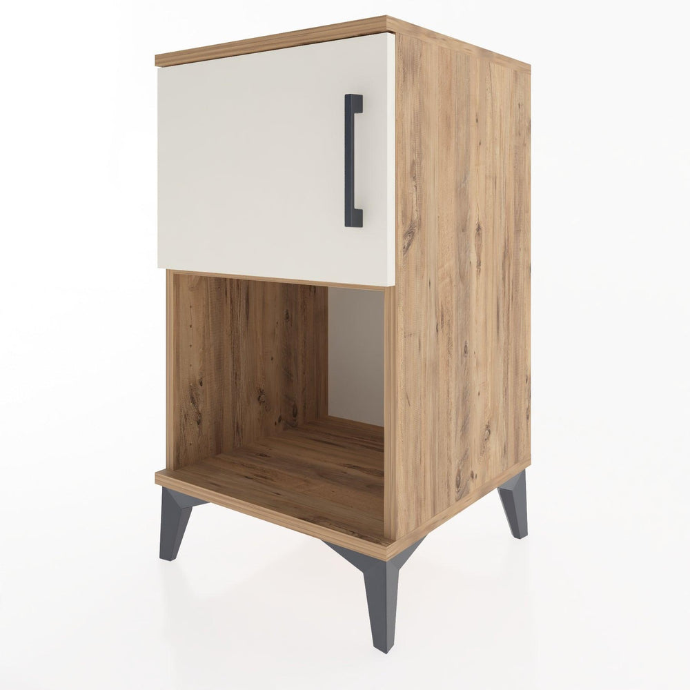 Woodntry Modular Nightstand Pine 44x44x68 cm with Cover and Shelf KR16-3