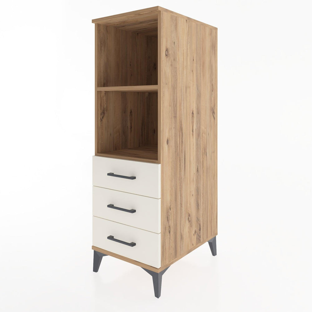 Woodntry Modüler Dolap Çam 44x59x122 cm Çekmeceli ve Raflı CR116-3