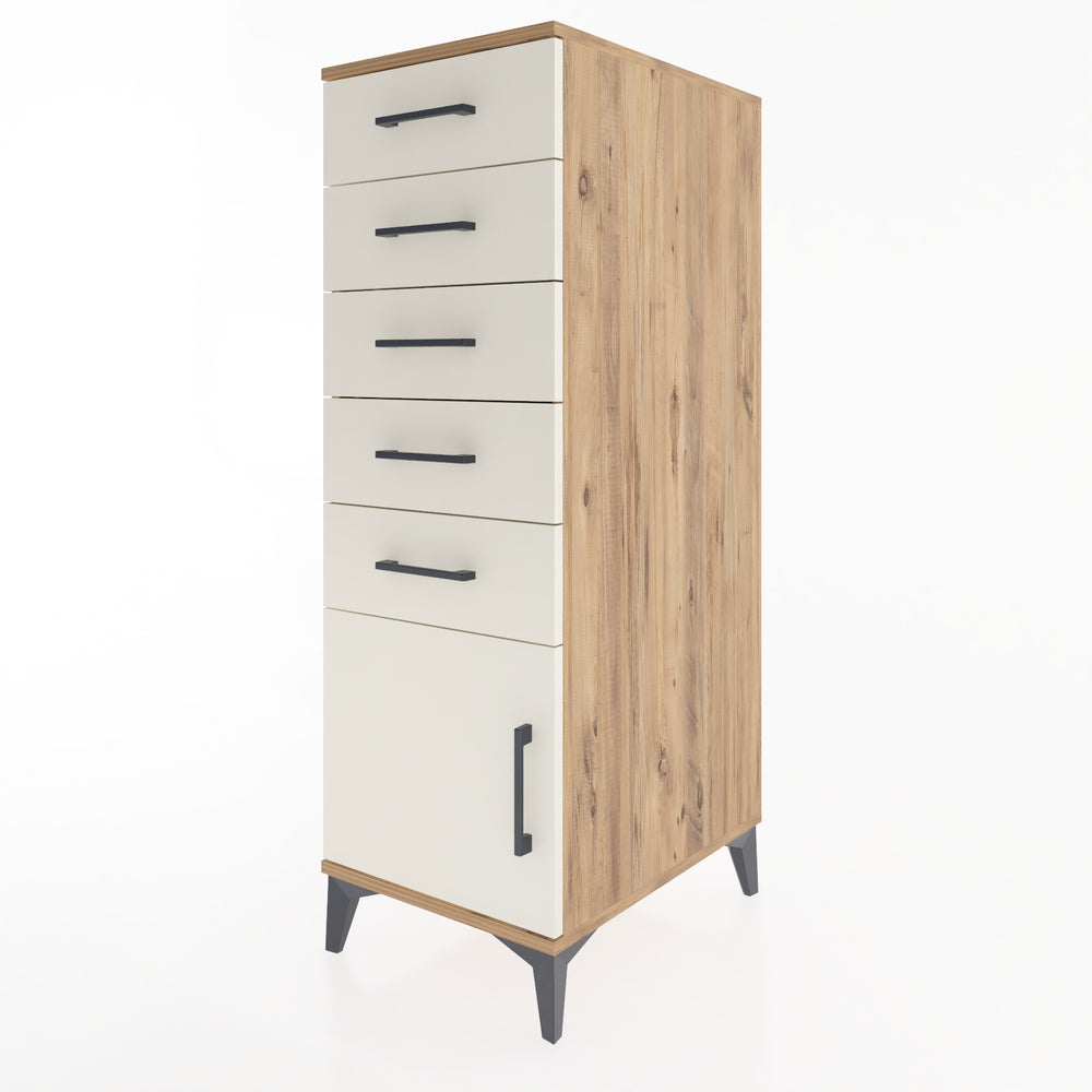 Woodntry Modular Cabinet Pine 44x59x122 cm with Doors and Drawers KC66-3