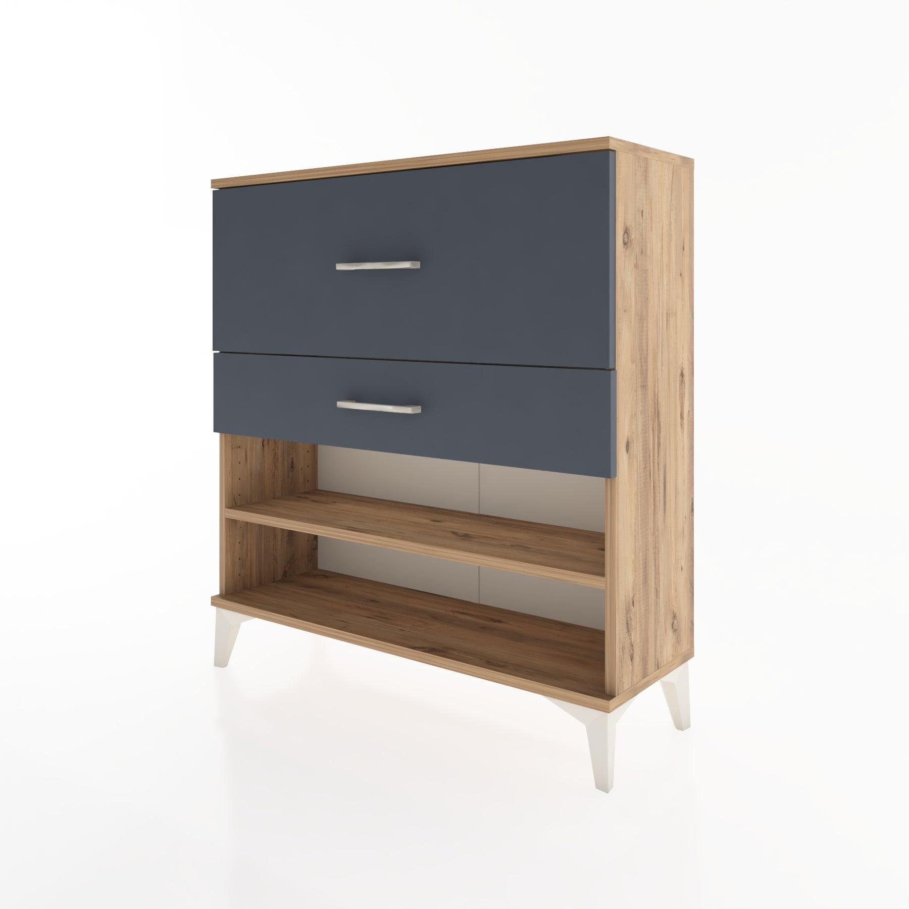 Woodntry Modular Dresser Pine 88x30x84 cm with Drawers and Shelves CR16-3