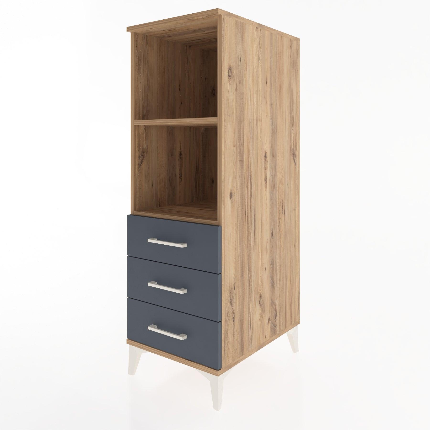 Woodntry Modular Cabinet Pine 44x59x122 cm with Drawers and Shelves CR116-3