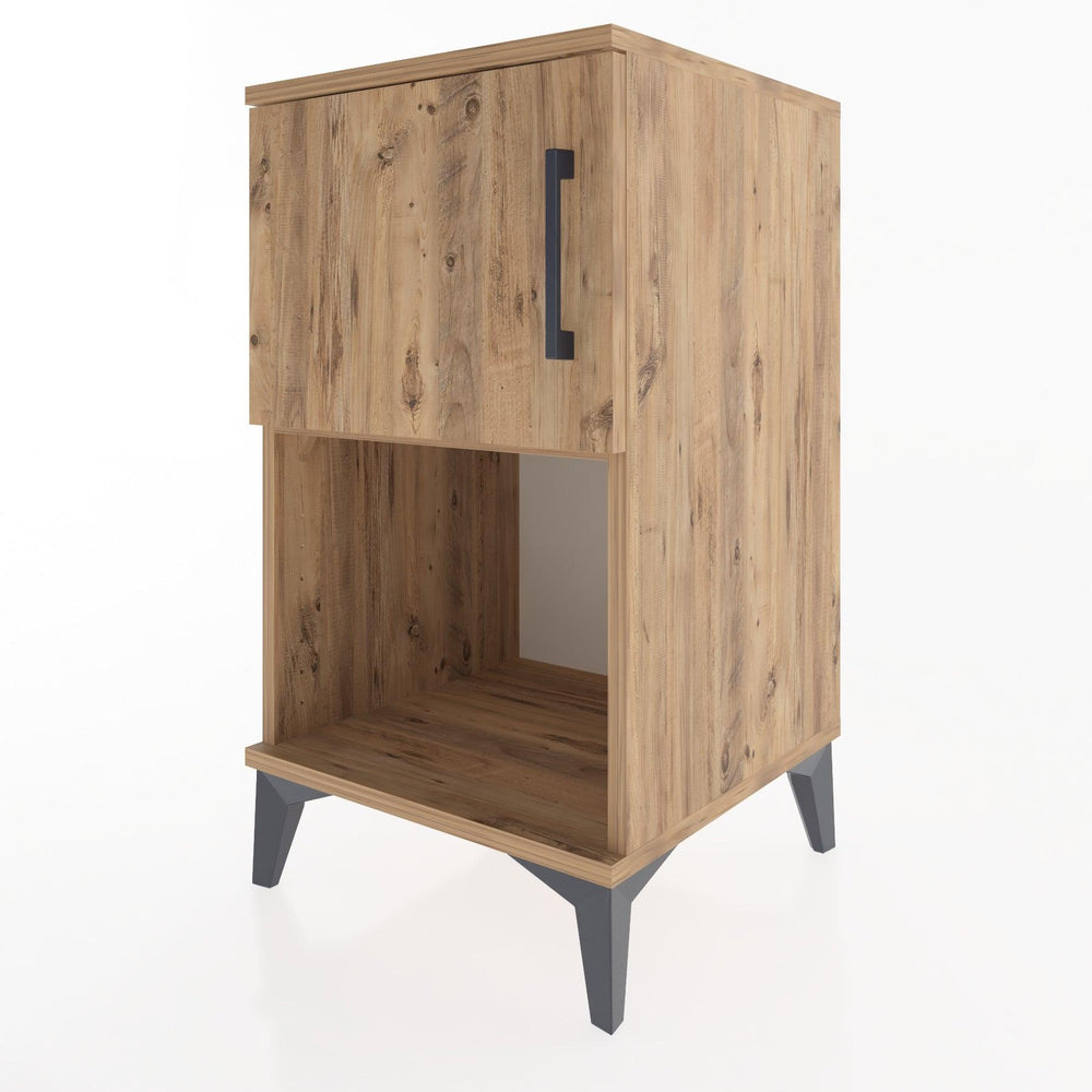 Woodntry Modular Nightstand Pine 44x44x68 cm with Cover and Shelf KR16-3