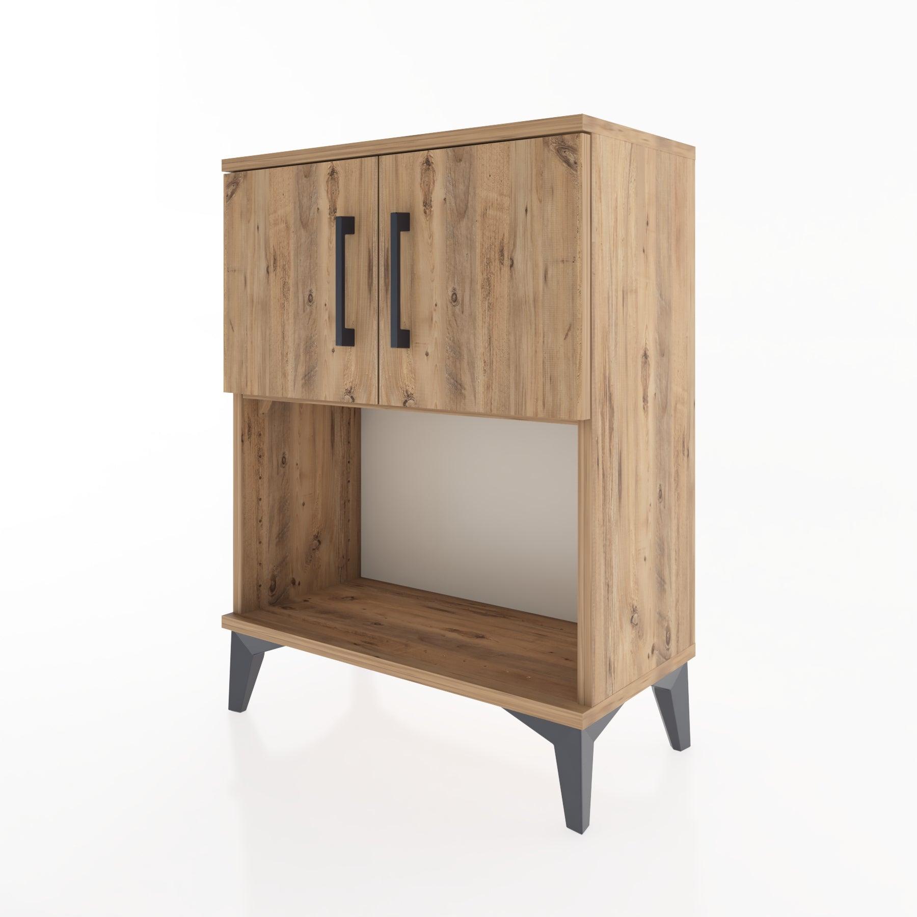 Woodntry Modular Nightstand Pine 60x30x68 cm with Cover and Shelf KR16-3