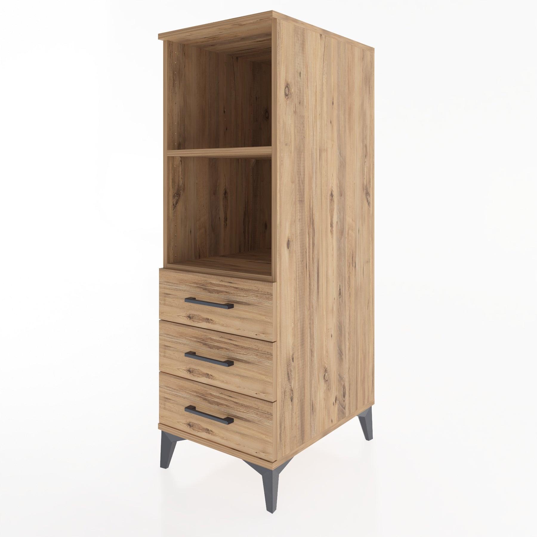 Woodntry Modular Cabinet Pine 44x59x122 cm with Drawers and Shelves CR116-3