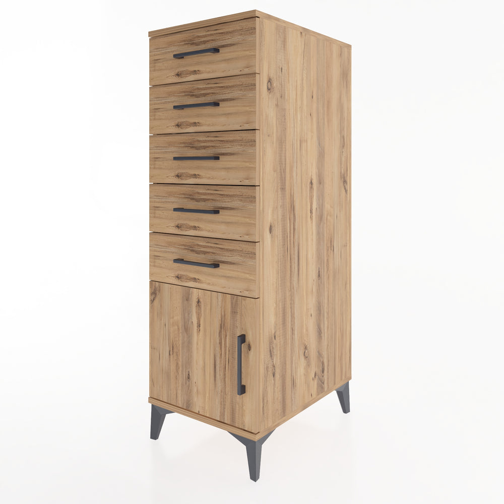 Woodntry Modular Cabinet Pine 44x59x122 cm with Doors and Drawers KC66-3
