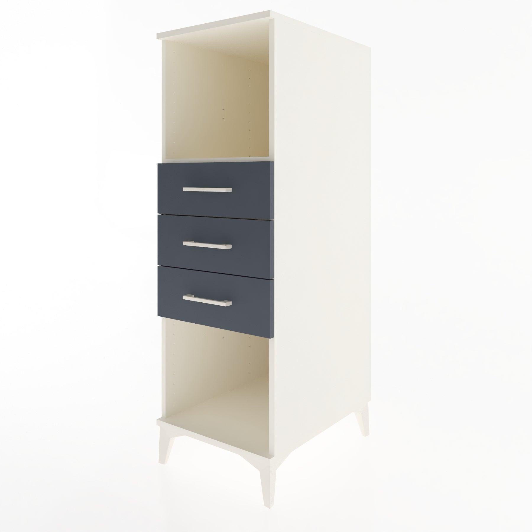 Woodntry Modular Cabinet Moonstone 44x59x122 cm with Drawers and Shelves CR117-1