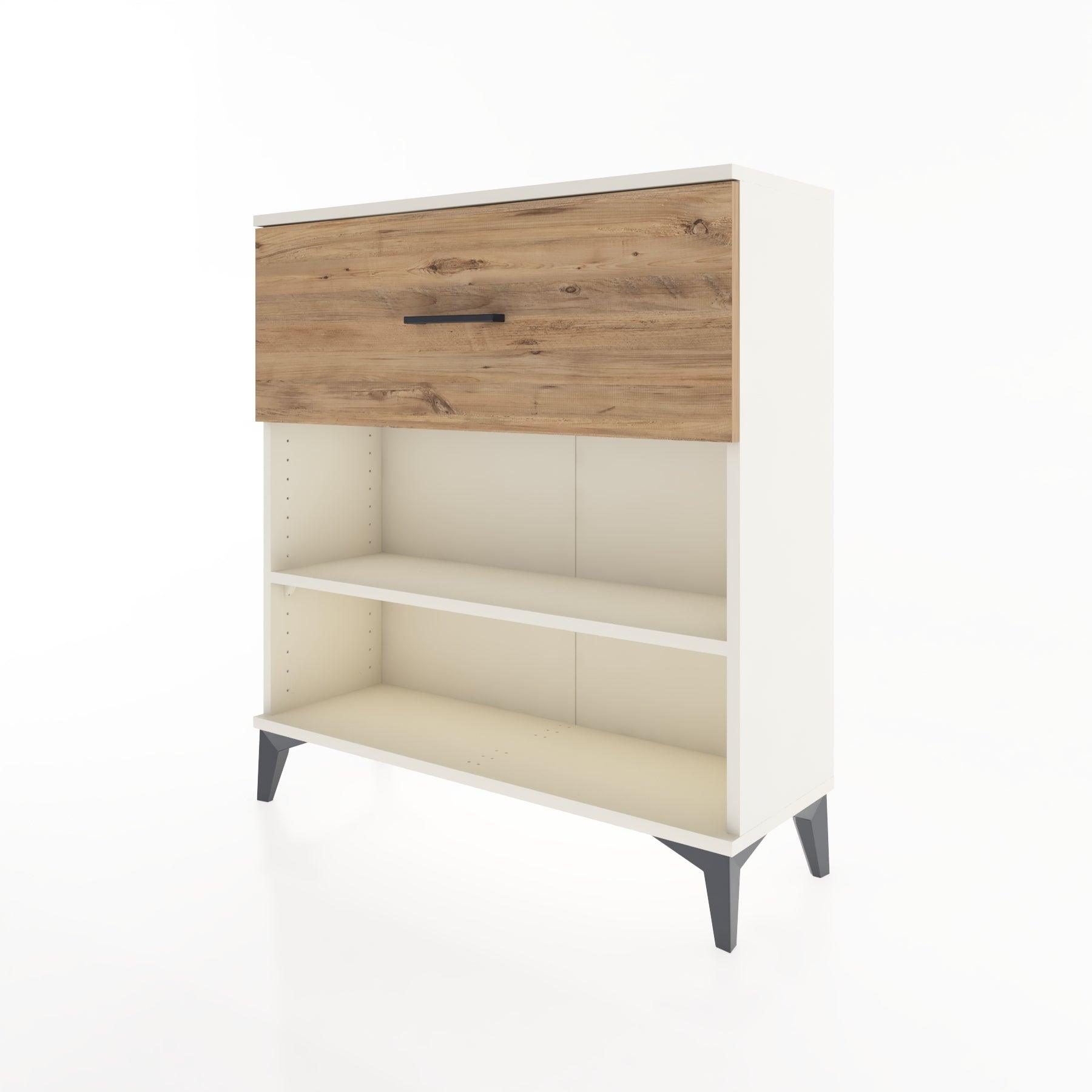 Woodntry Modular Dresser Moonstone 88x30x84 cm with Drawers and Shelves CR17-1