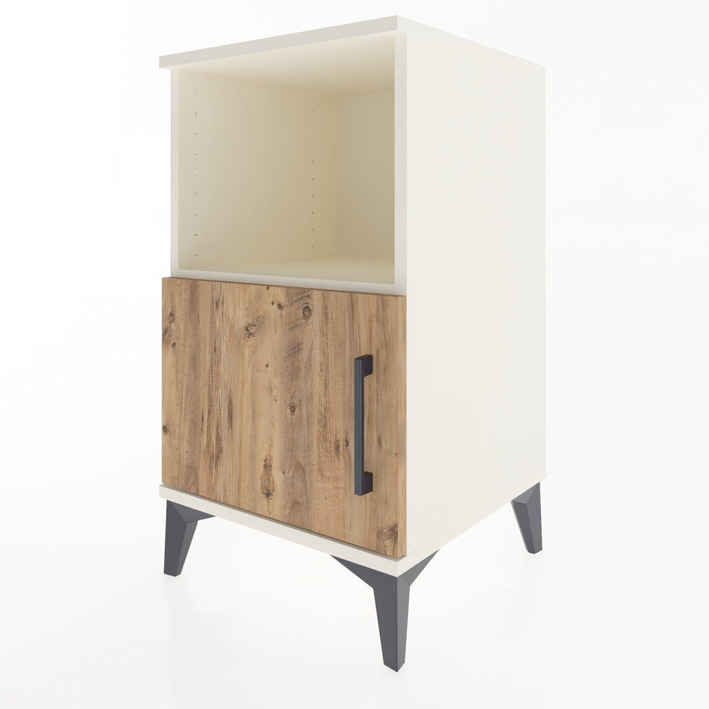 Woodntry Modular Nightstand Moonstone 44x44x68 cm with Cover and Shelf KR17-1