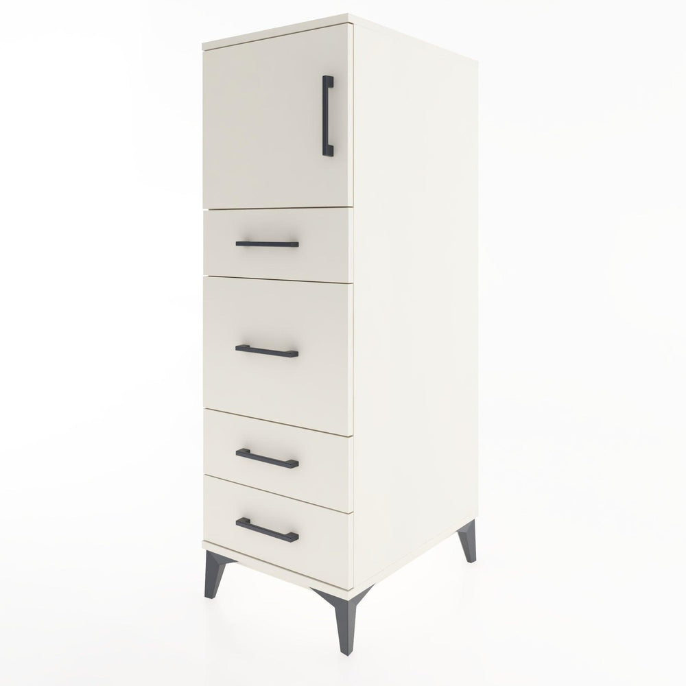 Woodntry Modüler Dolap Aytaşı 44x59x122 cm Kapaklı ve Çekmeceli KC17-1