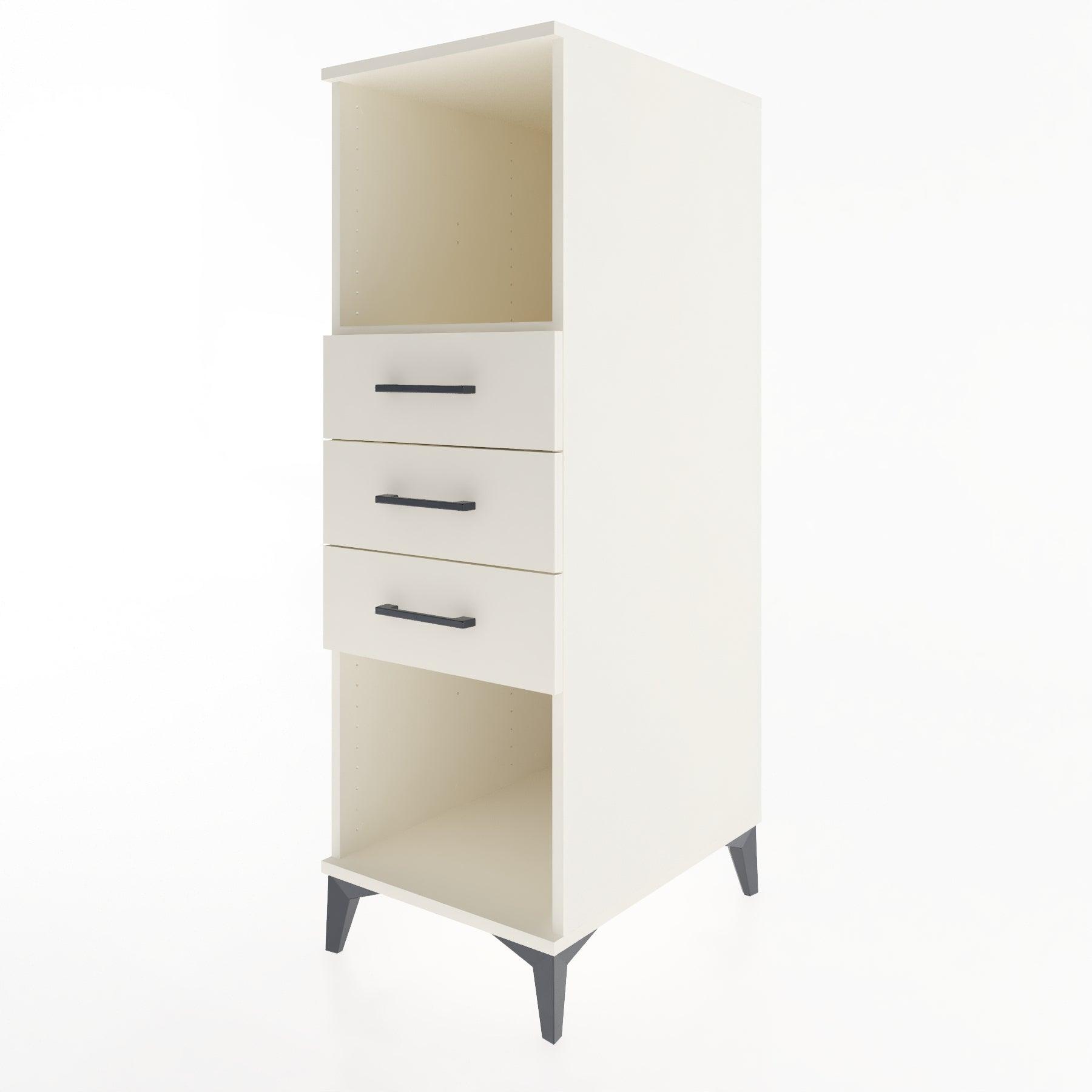 Woodntry Modular Cabinet Moonstone 44x59x122 cm with Drawers and Shelves CR117-1