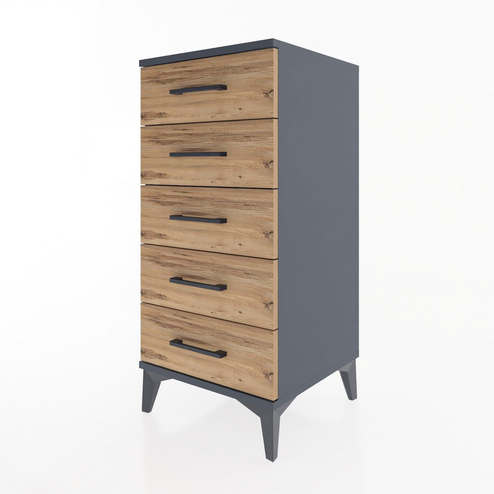 Woodntry Modular Nightstand Anthracite 44x44x84 cm Drawer C17-2