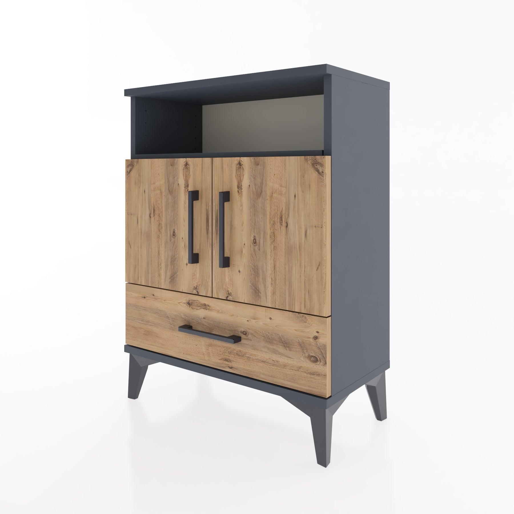 Woodntry Modular Nightstand Anthracite 60x30x68 cm Functional F17-2