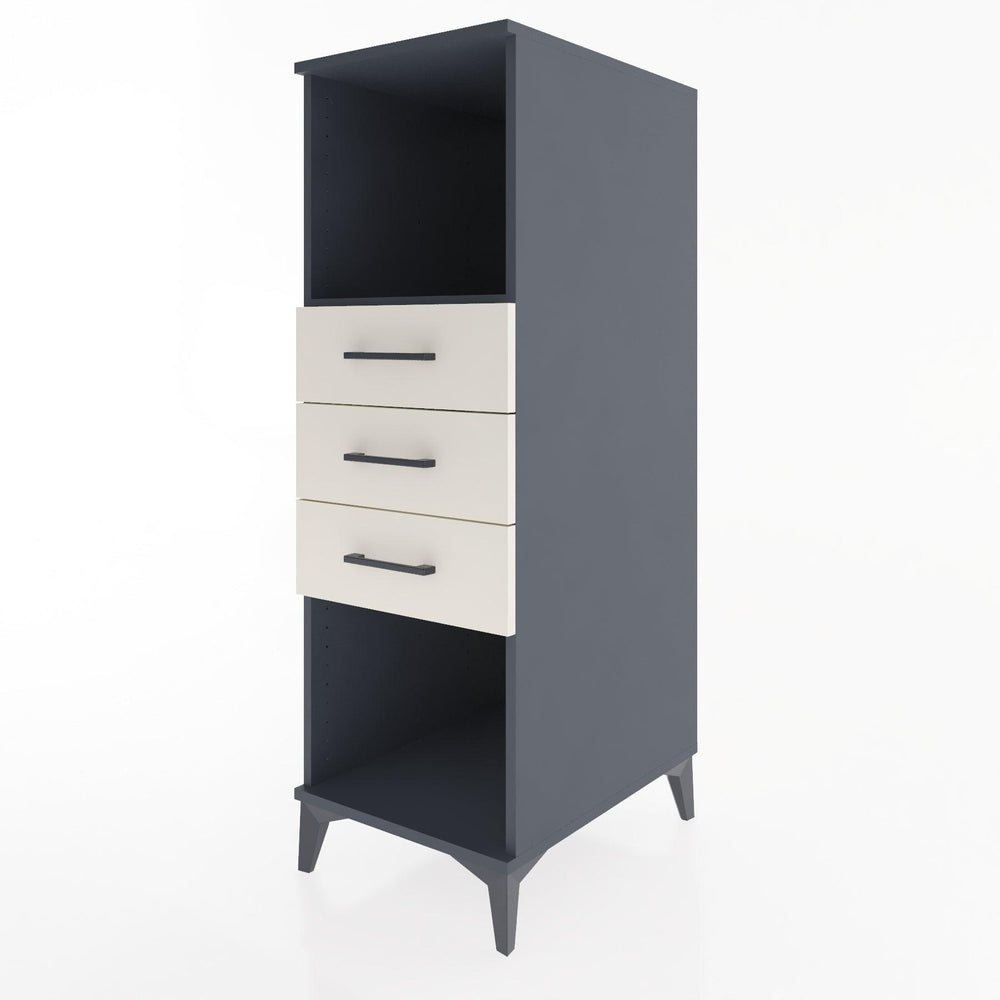 Woodntry Modular Cabinet Anthracite 44x30x122 cm with Drawers and Shelves CR117-2