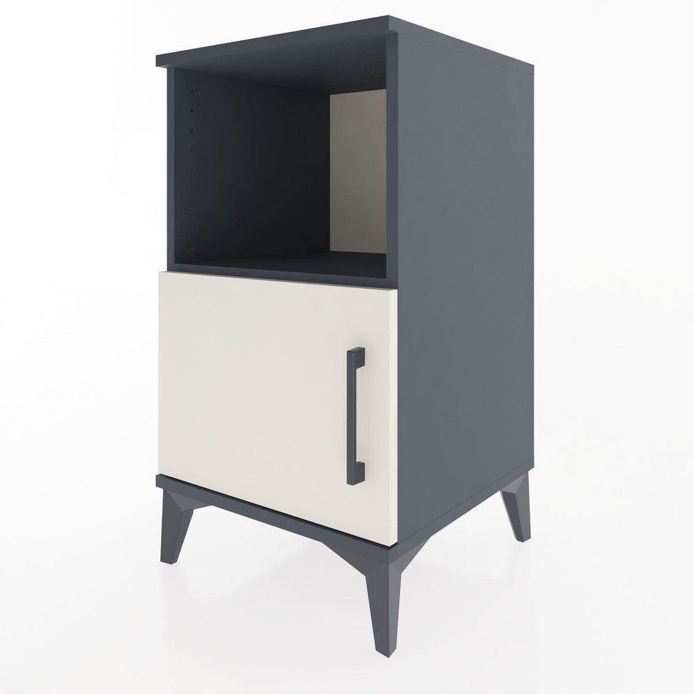 Woodntry Modular Nightstand Anthracite 44x44x68 cm with Cover and Shelf KR17-2