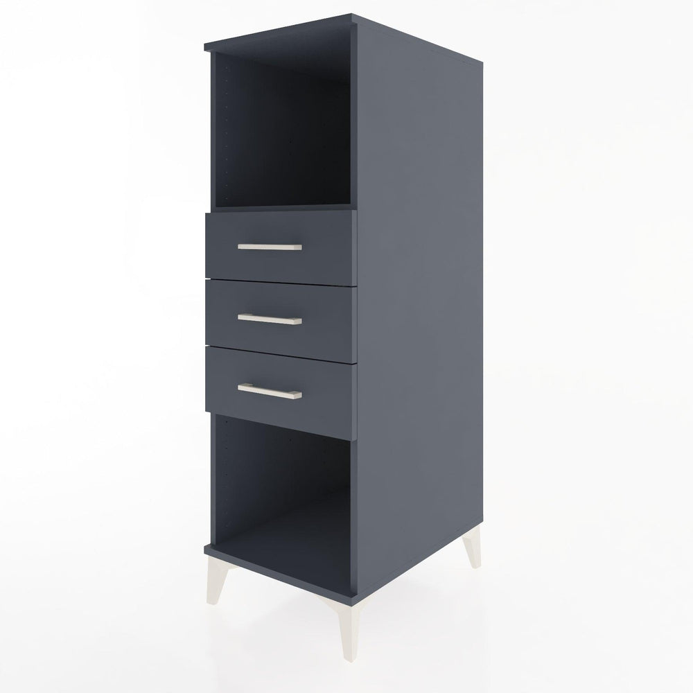 Woodntry Modular Cabinet Anthracite 44x30x122 cm with Drawers and Shelves CR117-2