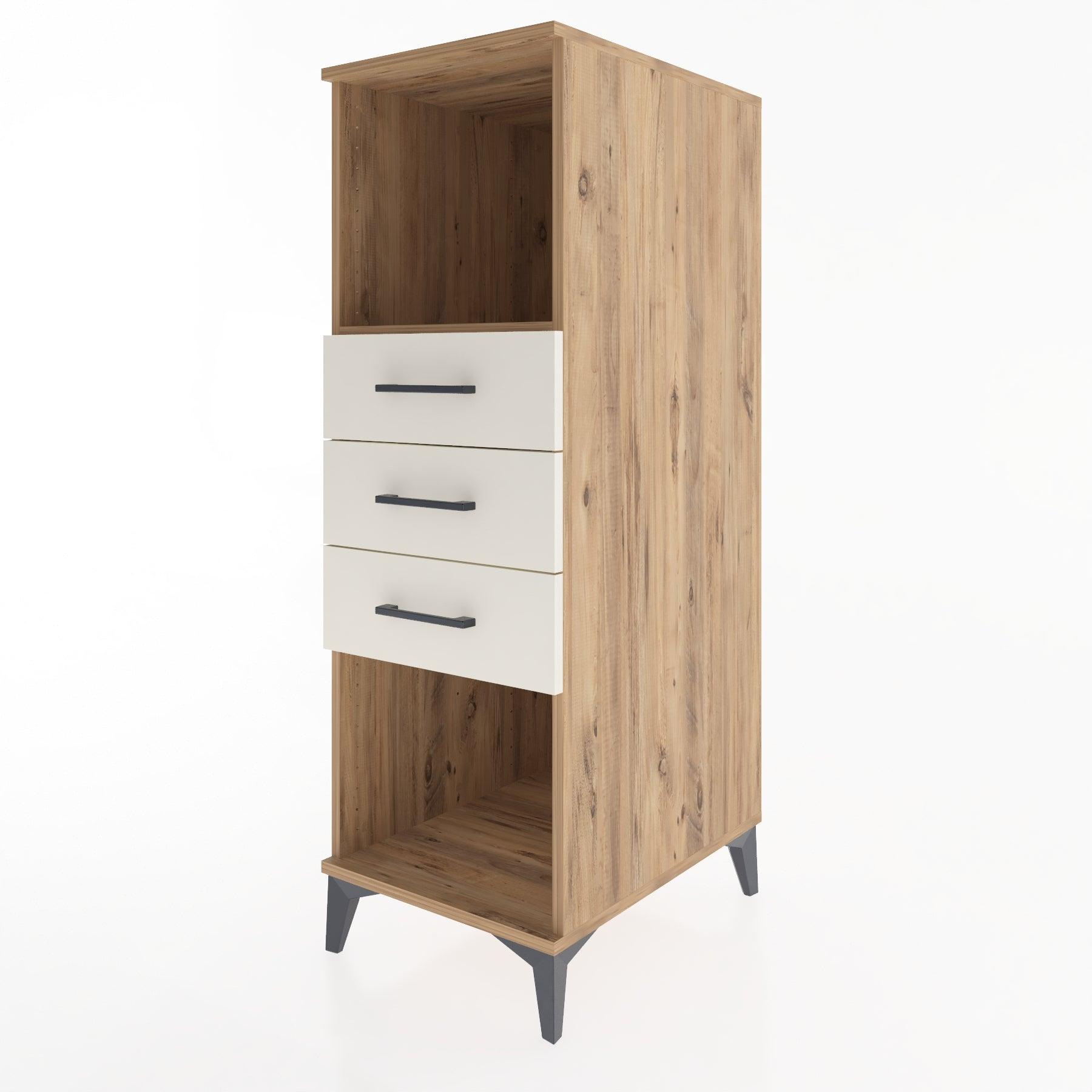 Woodntry Modular Cabinet Pine 44x59x122 cm with Drawers and Shelves CR117-3