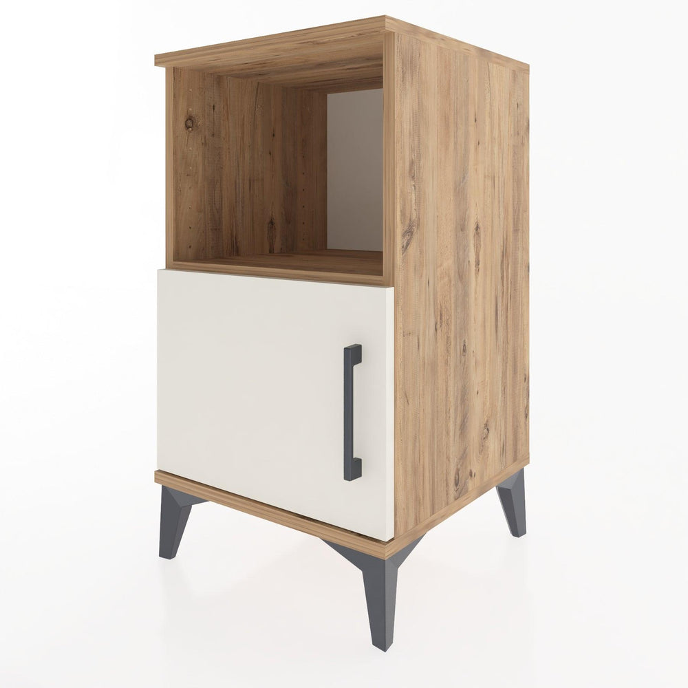 Woodntry Modular Nightstand Pine 44x44x68 cm with Cover and Shelf KR17-3