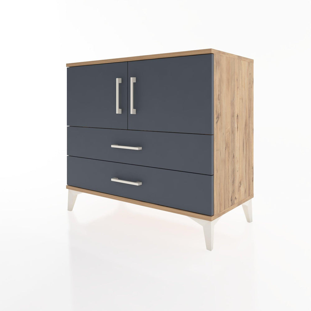 Woodntry Modüler Şifonyer Çam 88x44x68 cm Kapaklı ve Çekmeceli KC17-3