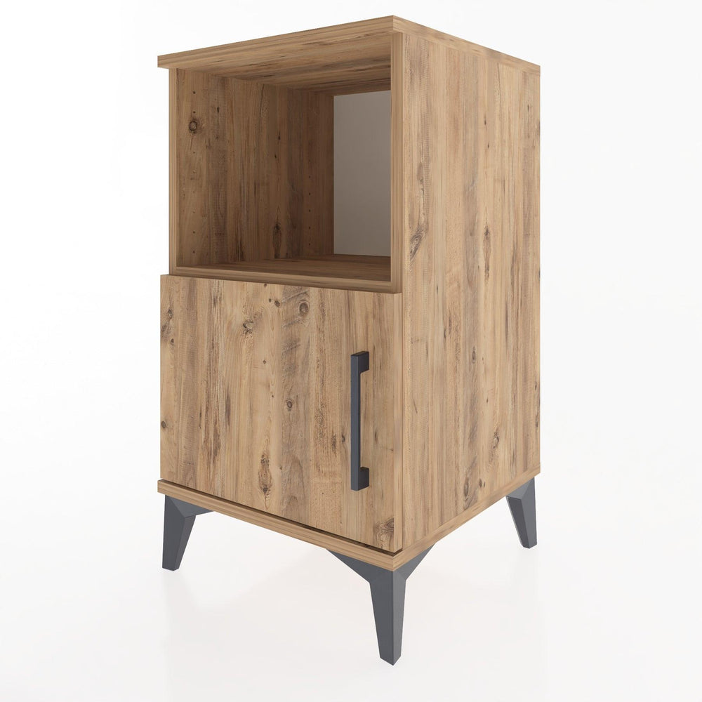 Woodntry Modular Nightstand Pine 44x44x68 cm with Cover and Shelf KR17-3