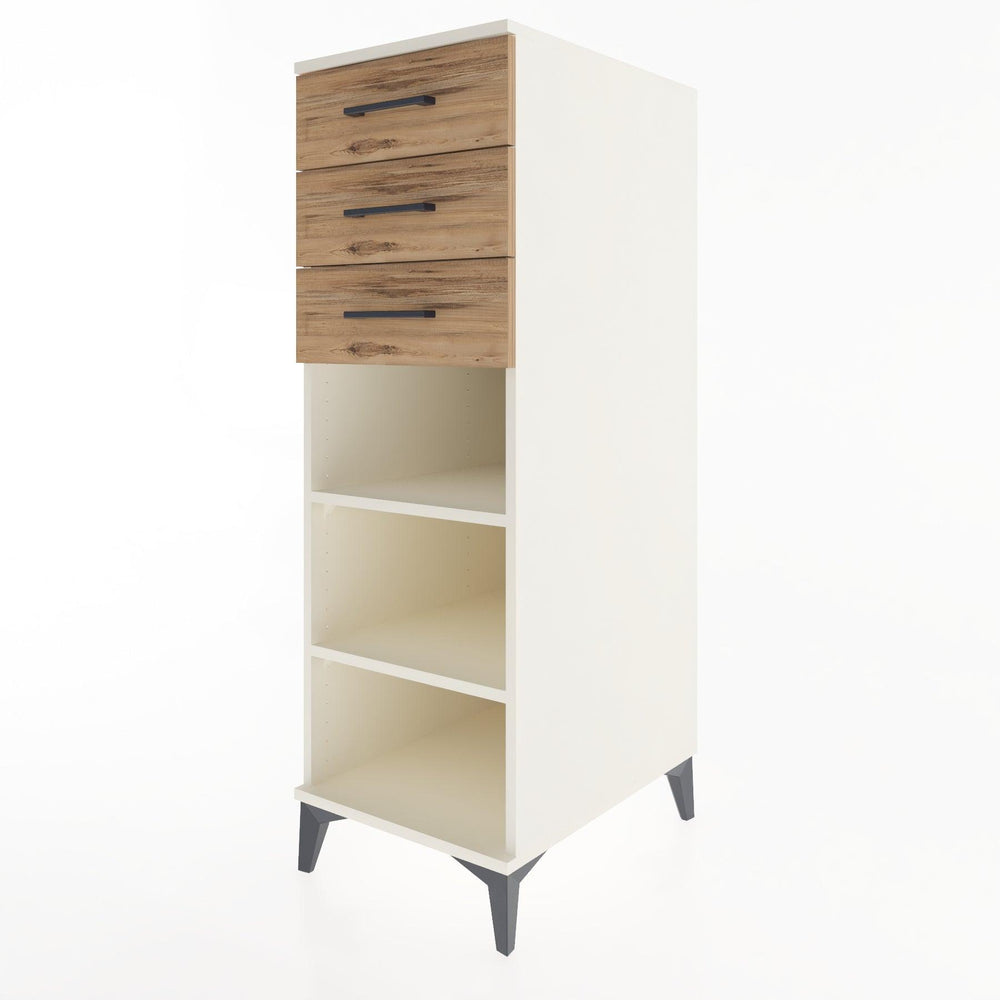Woodntry Modular Cabinet Moonstone 44x59x122 cm with Drawers and Shelves CR118-1