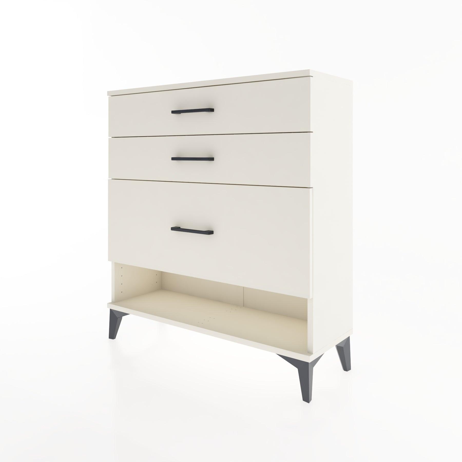 Woodntry Modular Dresser Moonstone 88x30x84 cm with Drawers and Shelves CR18-1