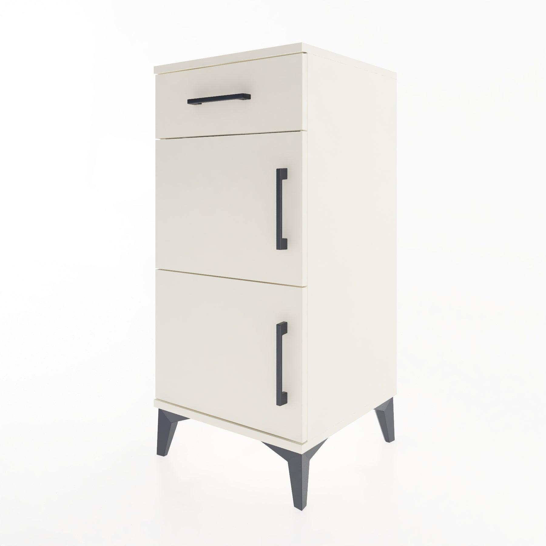 Woodntry Modular Nightstand Moonstone 44x44x84 cm with Cover and Drawer KC40-1