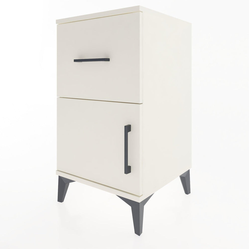 Woodntry Modular Nightstand Moonstone 44x44x68 cm with Cover and Drawer KC18-1