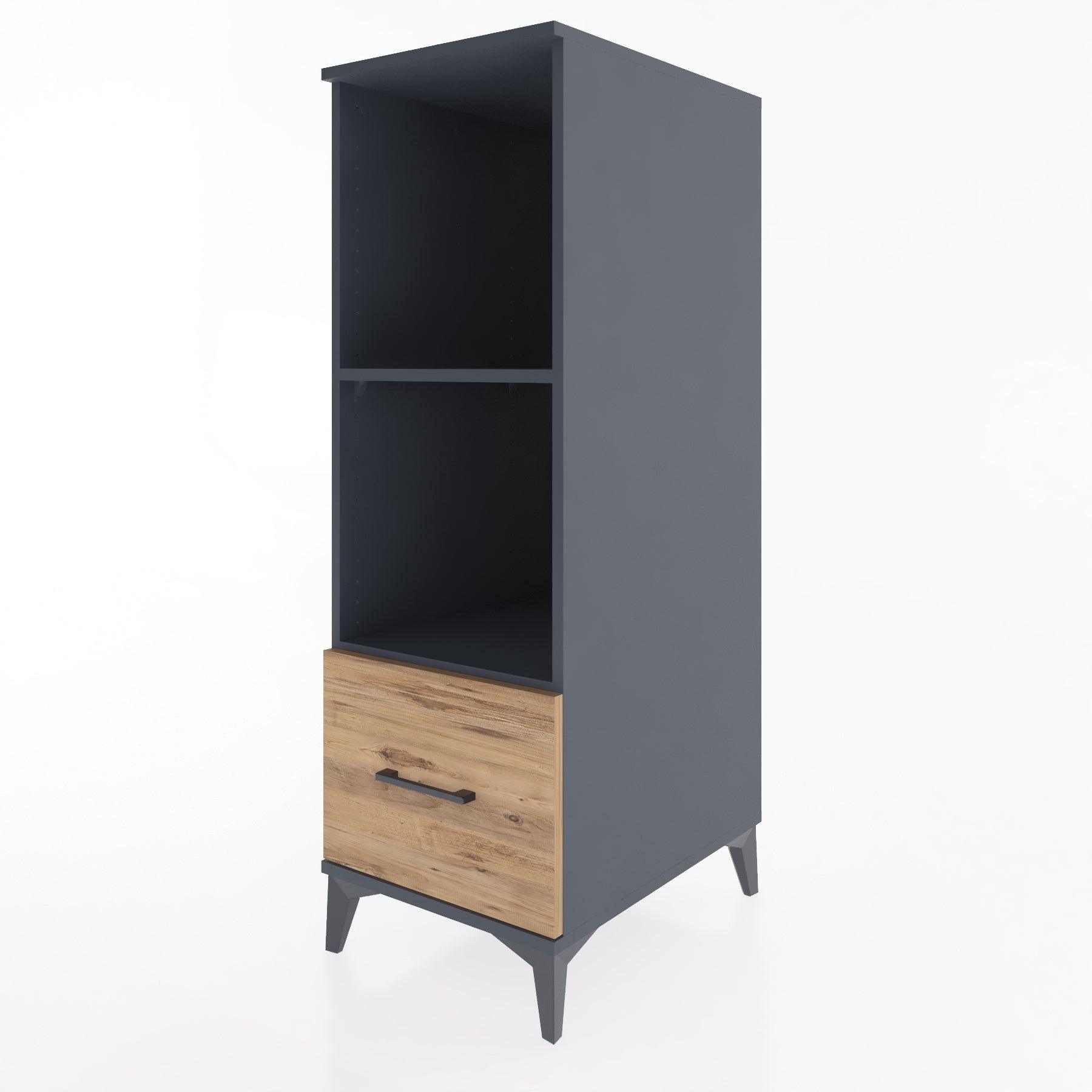 Woodntry Modular Cabinet Anthracite 44x30x122 cm with Drawers and Shelves CR68-2