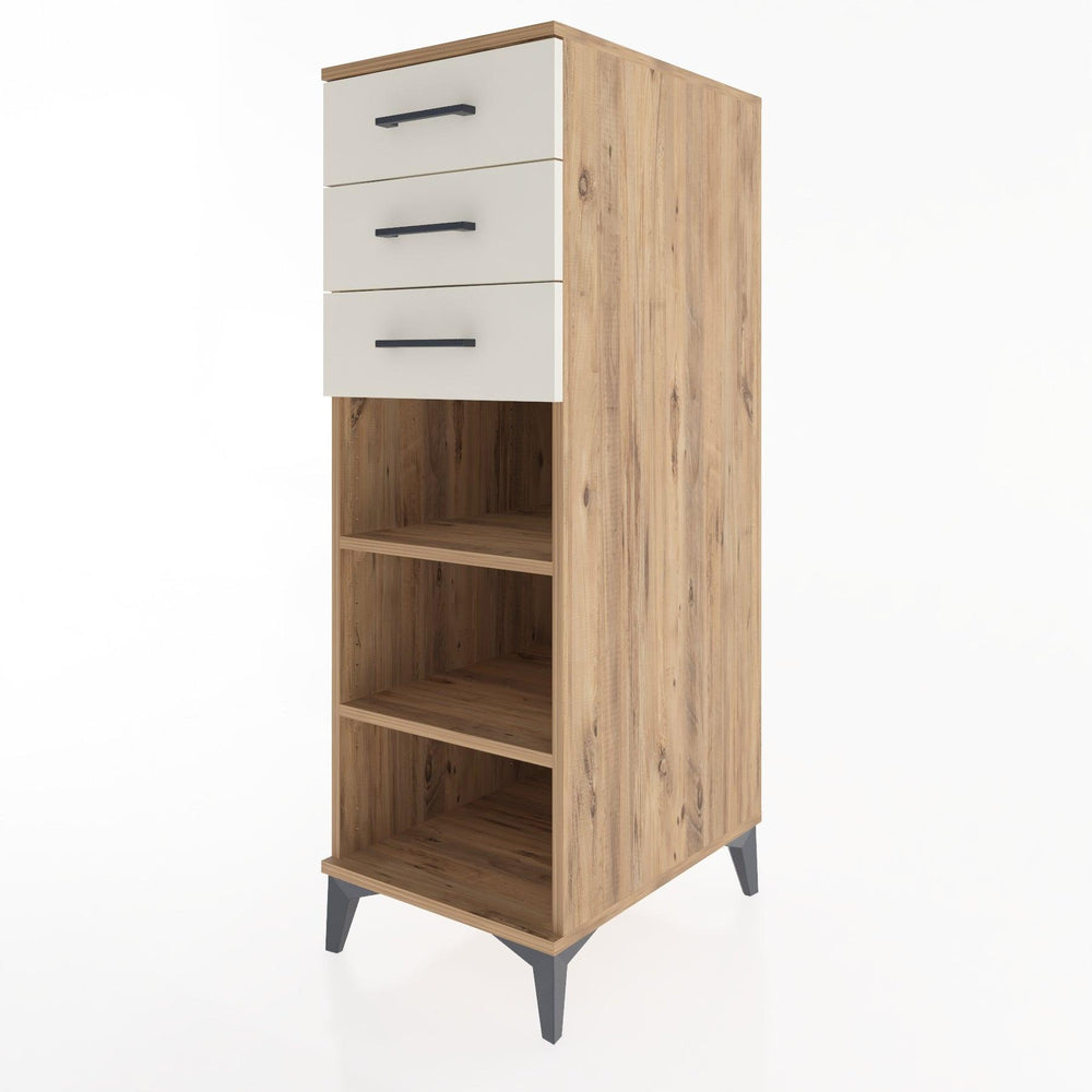 Woodntry Modular Cabinet Pine 44x59x122 cm with Drawers and Shelves CR118-3