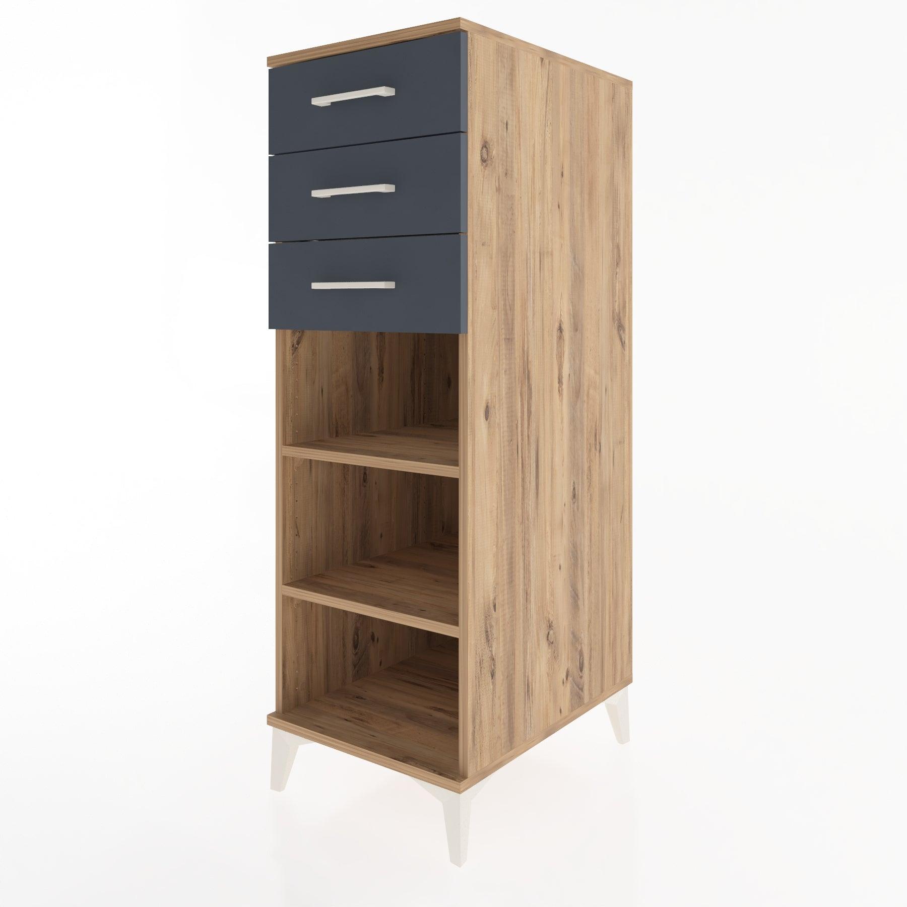 Woodntry Modular Cabinet Pine 44x59x122 cm with Drawers and Shelves CR118-3