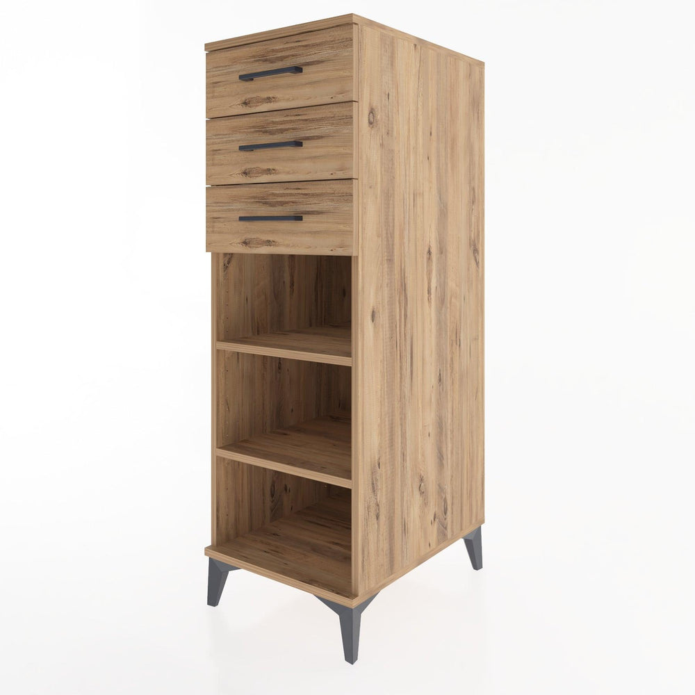 Woodntry Modular Cabinet Pine 44x59x122 cm with Drawers and Shelves CR118-3
