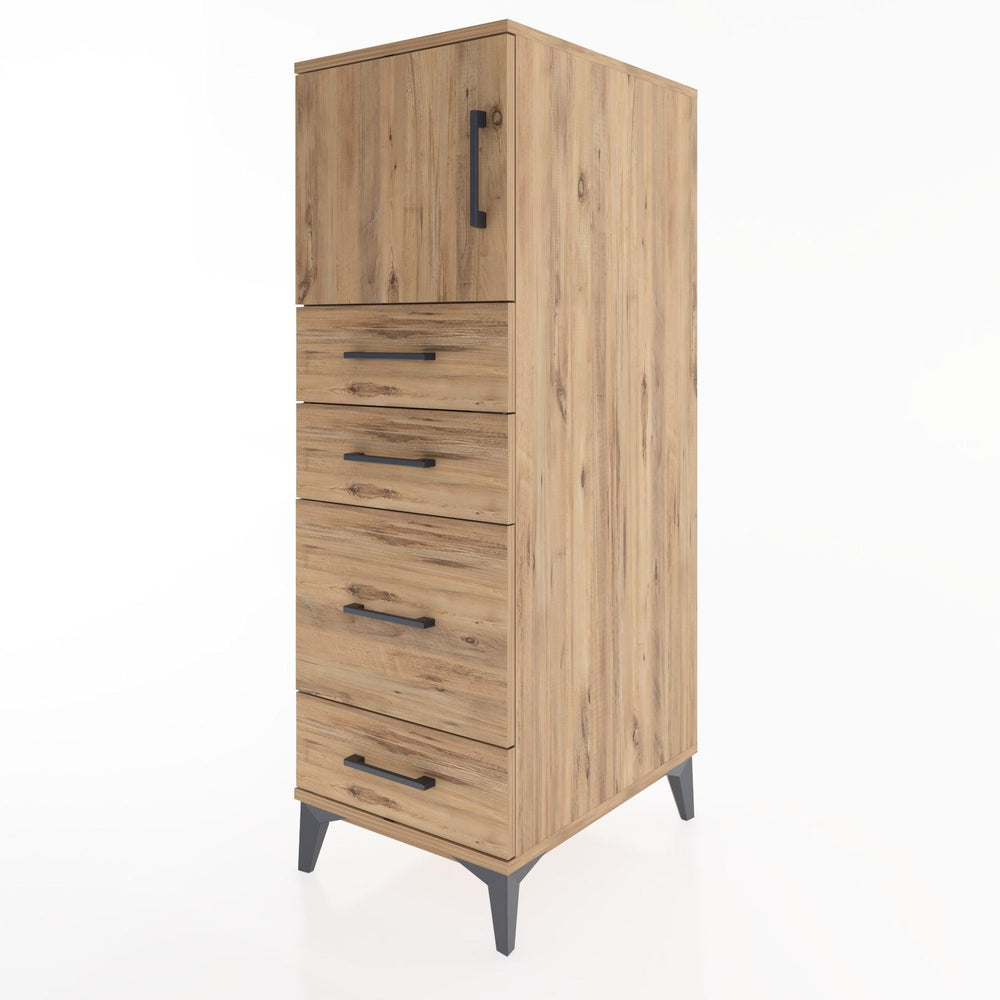 Woodntry Modular Cabinet Pine 44x59x122 cm with Doors and Drawers KC18-3