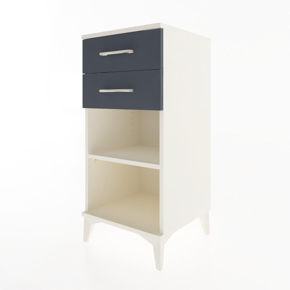 Woodntry Modular Nightstand Moonstone 44x44x84 cm with Drawer and Shelf CR19-1