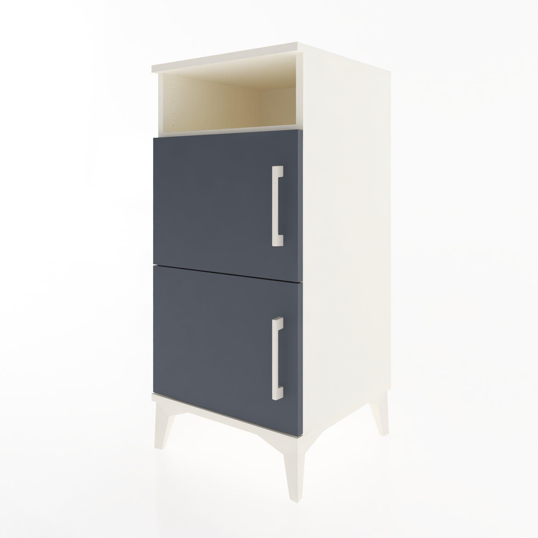 Woodntry Modular Nightstand Moonstone 44x44x84 cm with Cover and Shelf KR41-1