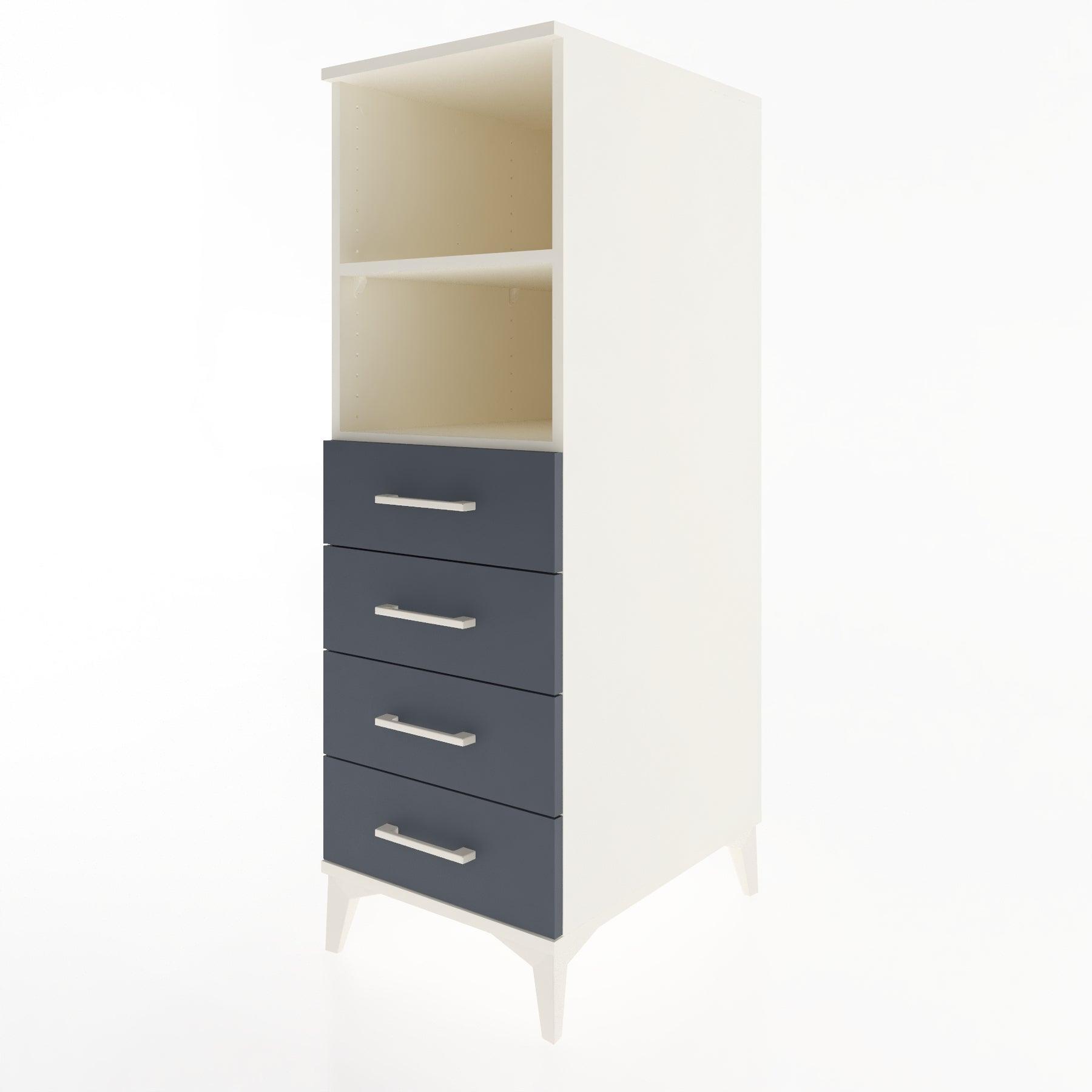 Woodntry Modular Cabinet Moonstone 44x59x122 cm with Drawers and Shelves CR119-1