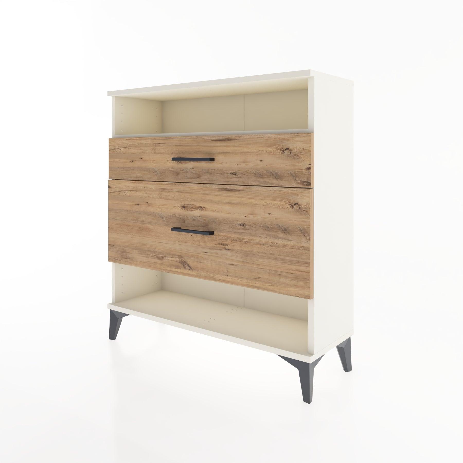 Woodntry Modular Dresser Moonstone 88x30x84 cm with Drawers and Shelves CR19-1
