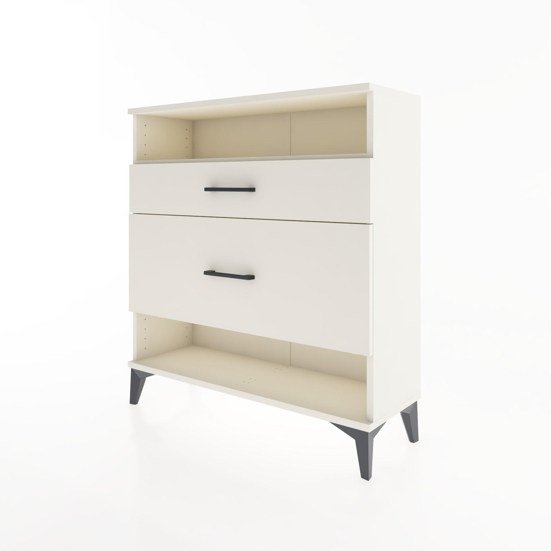 Woodntry Modular Dresser Moonstone 88x30x84 cm with Drawers and Shelves CR19-1